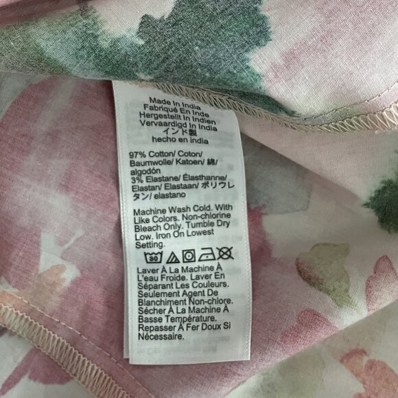 J. Crew Cecily Top in Multi Floral Stretch Cotton Poplin Blend Size 4. - Picture 8 of 9